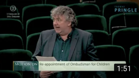 Pringle calls for more authority for Ombudsman for Children