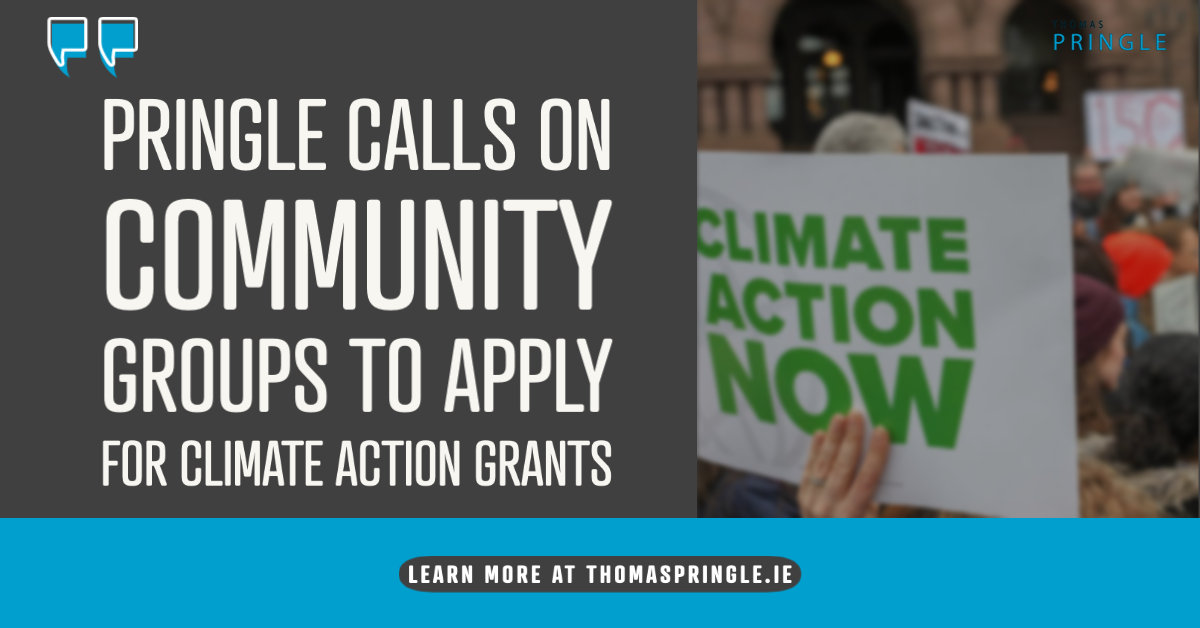 Pringle calls on community groups to apply for climate action grants
