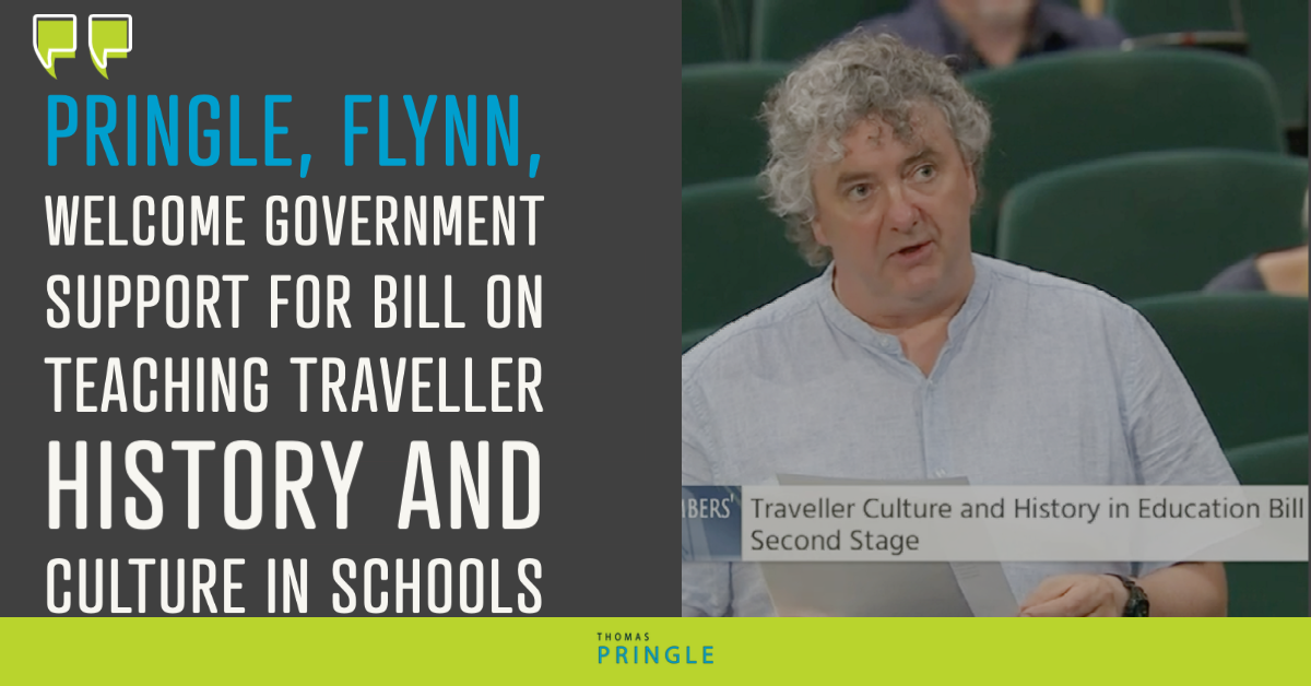 Pringle, Flynn, welcome Government support for bill on teaching Traveller history and culture in schools
