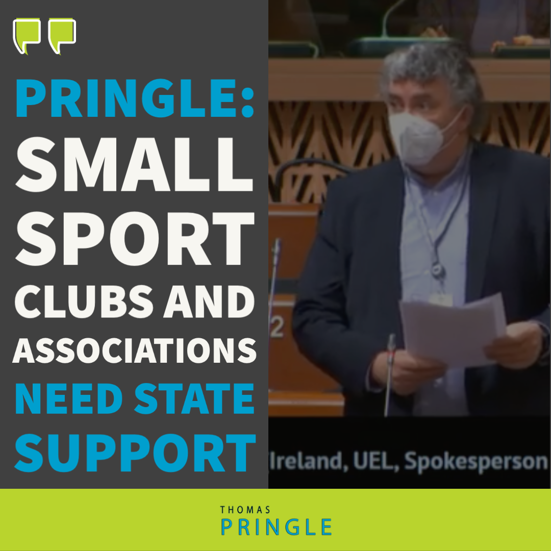 Pringle: Small sport clubs and associations need state support