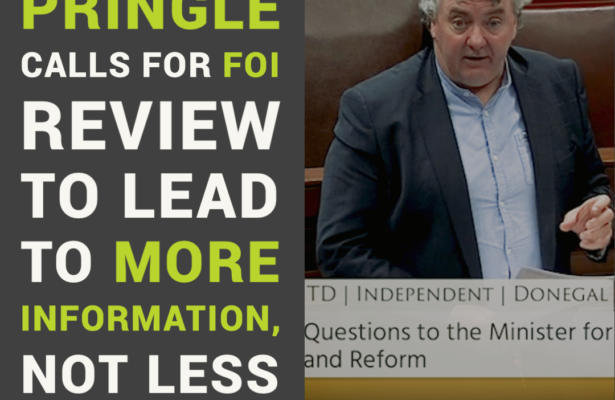 Pringle calls for FOI review to lead to more information, not less
