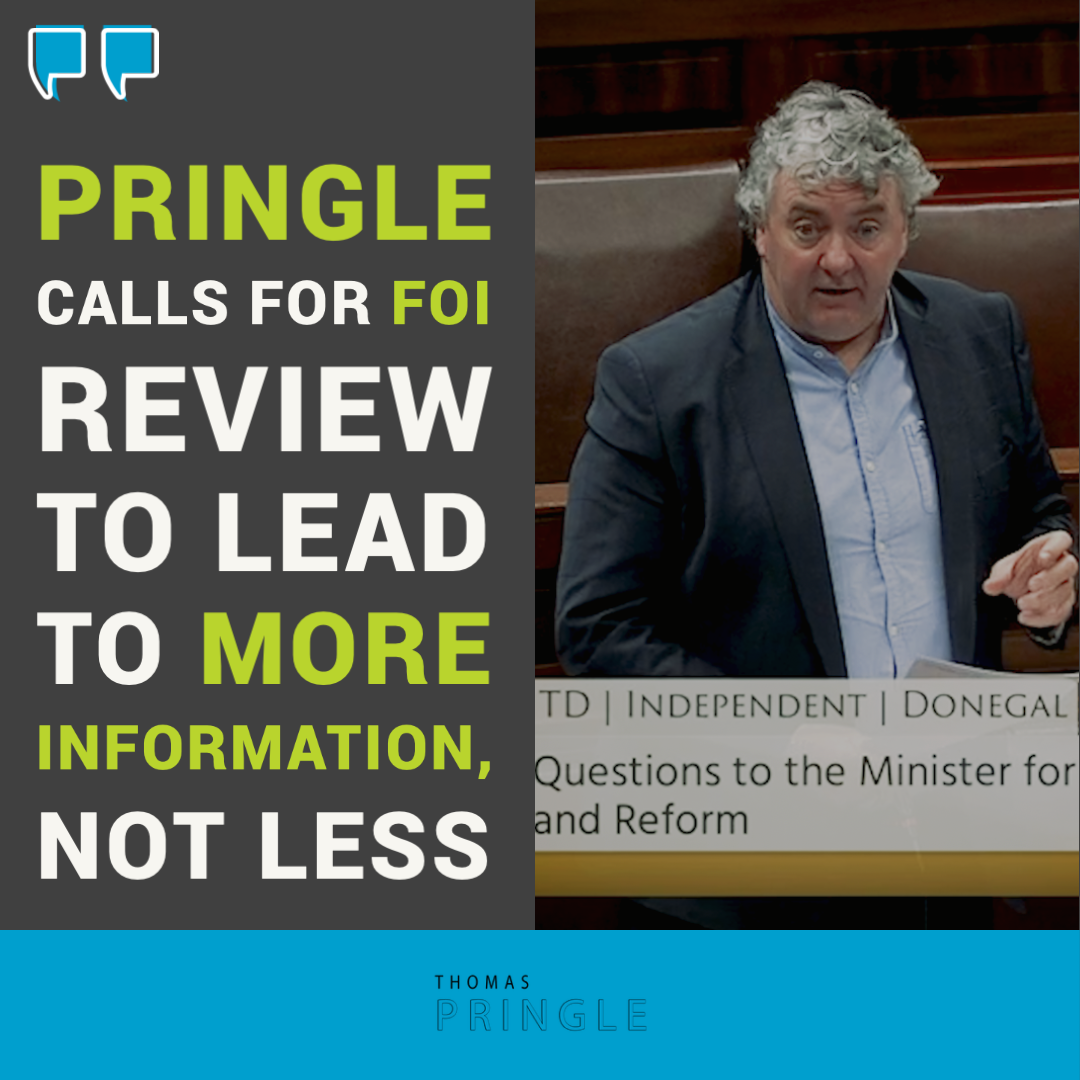 Pringle calls for FOI review to lead to more information, not less