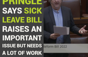Pringle says sick leave bill raises an important issue but needs a lot of work