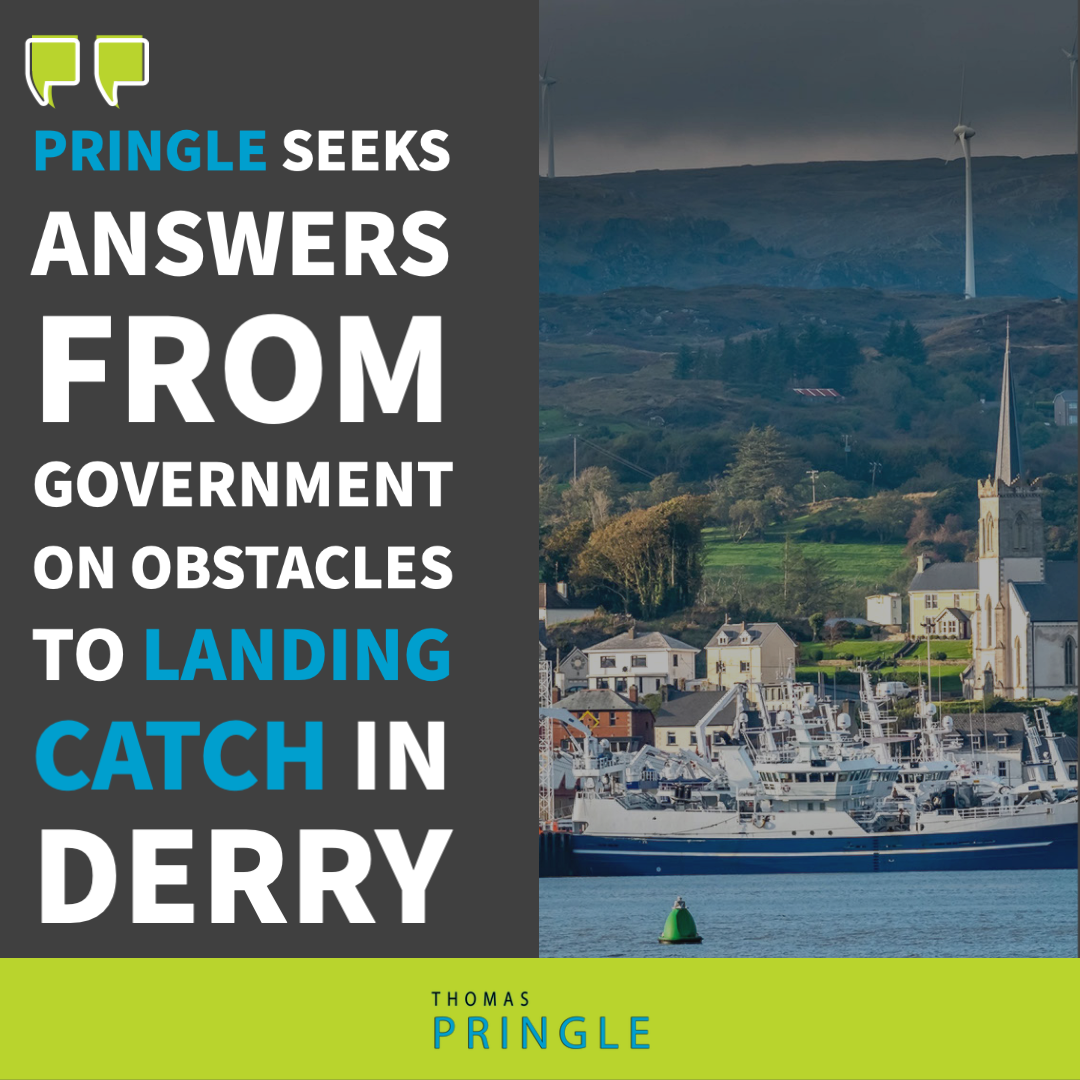 Pringle seeks answers from Government on obstacles to landing catch in Derry