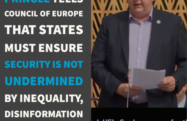 Pringle tells Council of Europe that states must ensure security is not undermined by inequality, disinformation