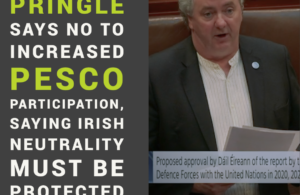 Pringle says no to increased Pesco participation, saying Irish neutrality must be protected
