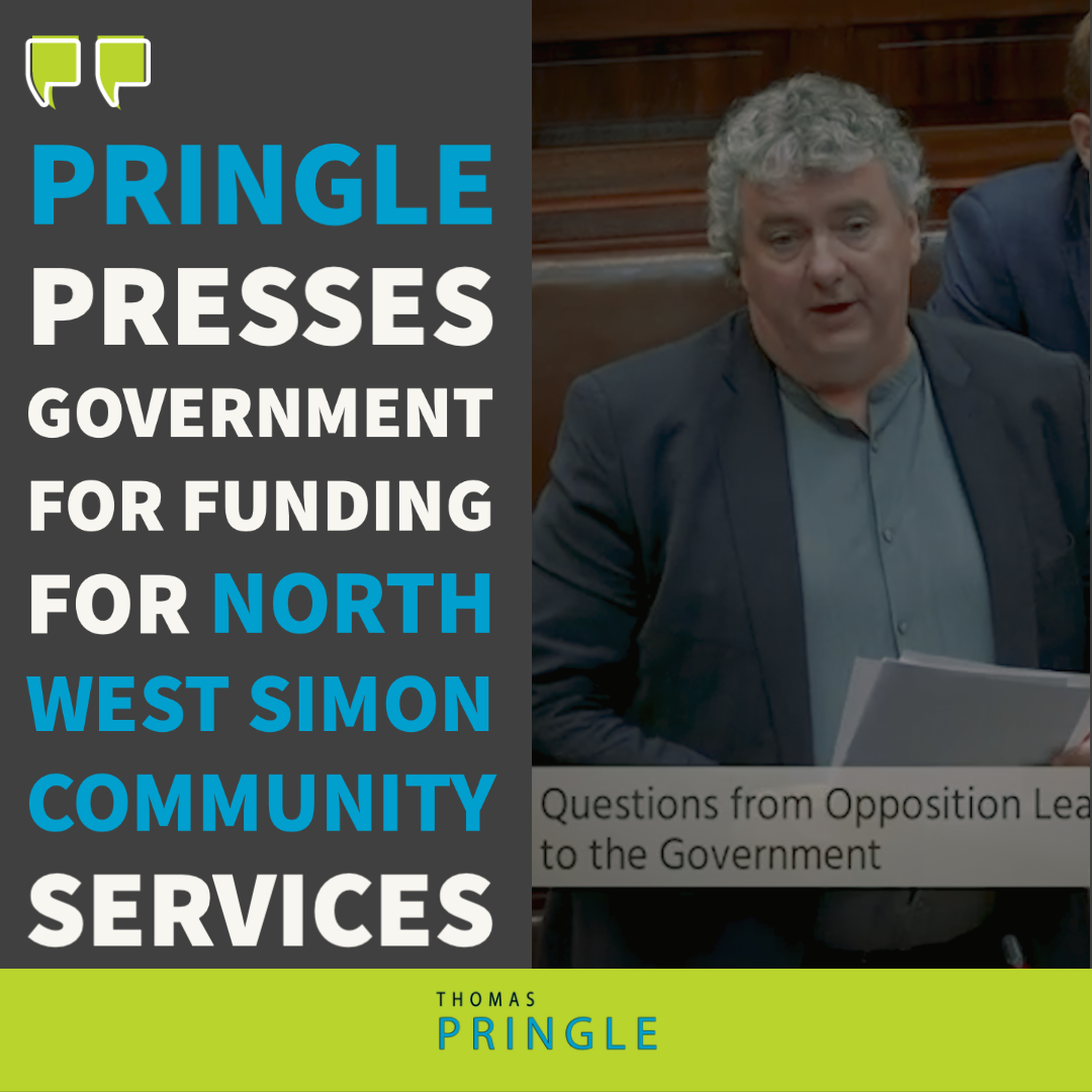 Pringle presses Government for funding for North West Simon Community services