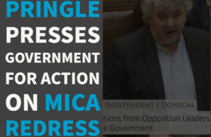 Pringle presses Government for action on mica redress