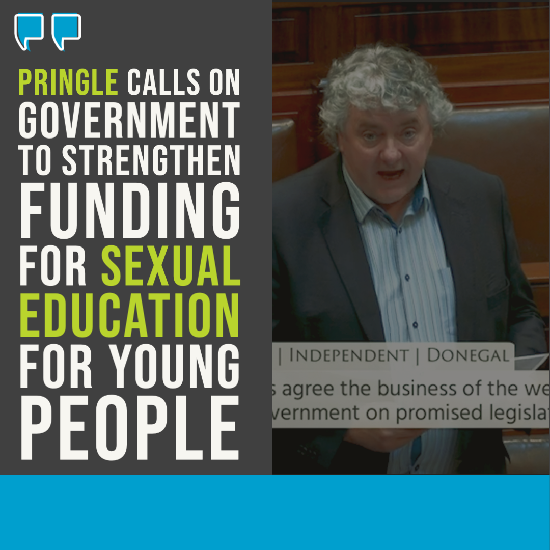 Pringle calls on Government to strengthen funding for sexual education for young people