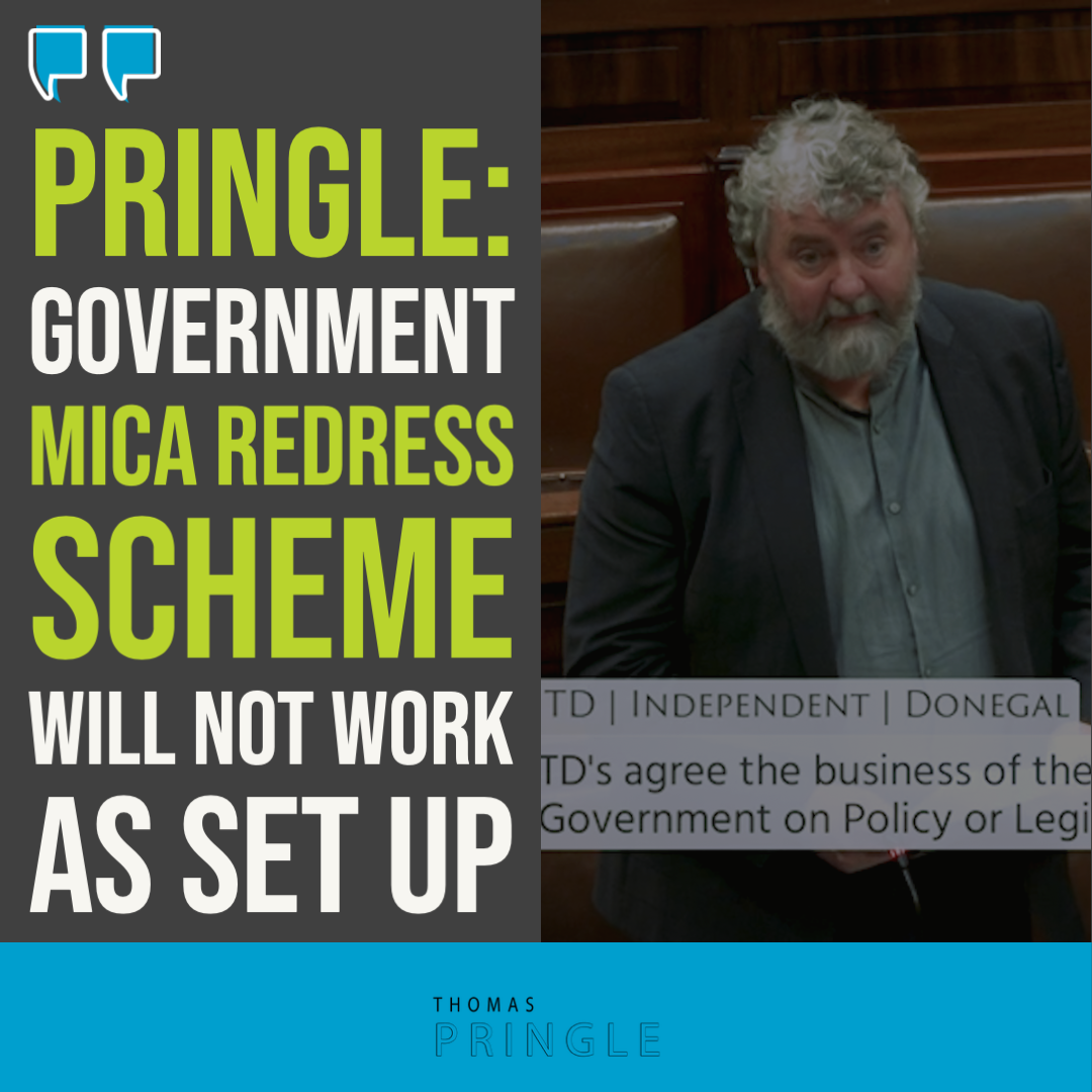 Pringle: Government mica redress scheme will not work as set up