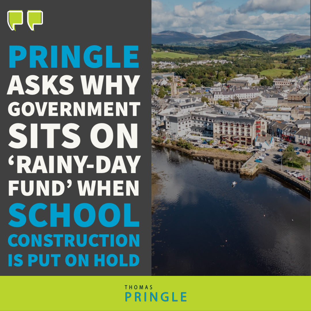 Pringle asks why Government sits on ‘rainy-day fund’ when school construction is put on hold
