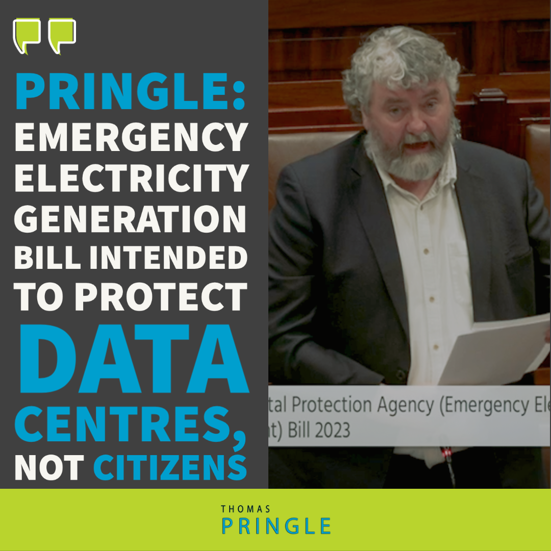 Pringle: Emergency electricity generation bill intended to protect data centres, not citizens