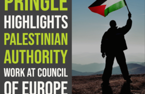Pringle highlights Palestinian Authority work at Council of Europe