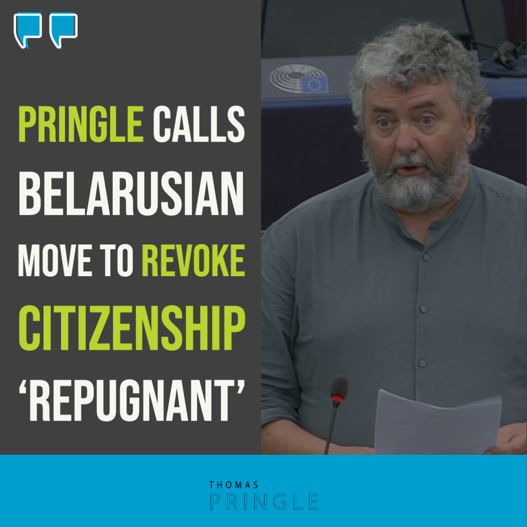 Pringle calls Belarusian move to revoke citizenship ‘repugnant’