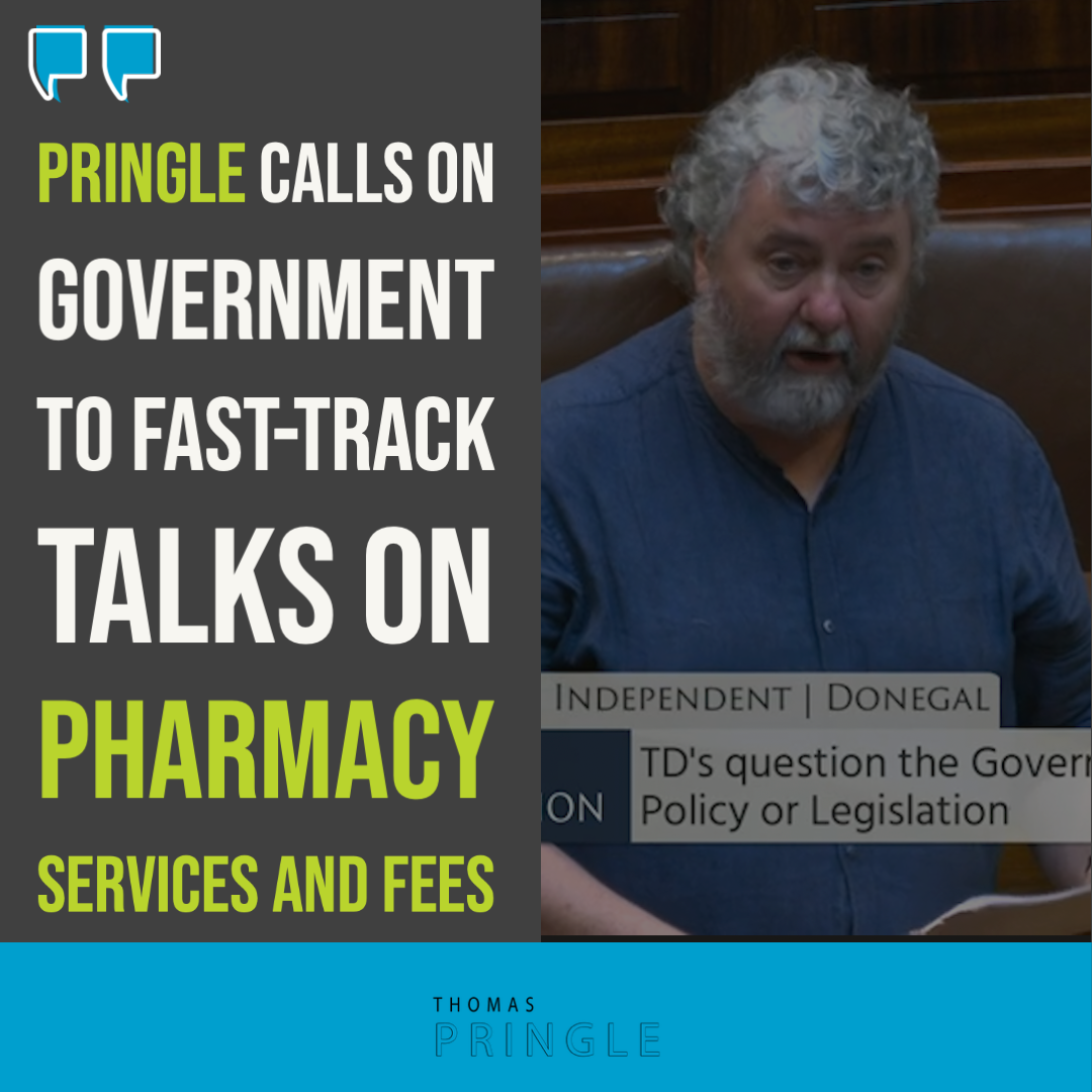 Pringle calls on Government to fast-track talks on pharmacy services and fees