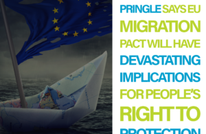 Pringle says EU migration pact will have devastating implications for people’s right to protection