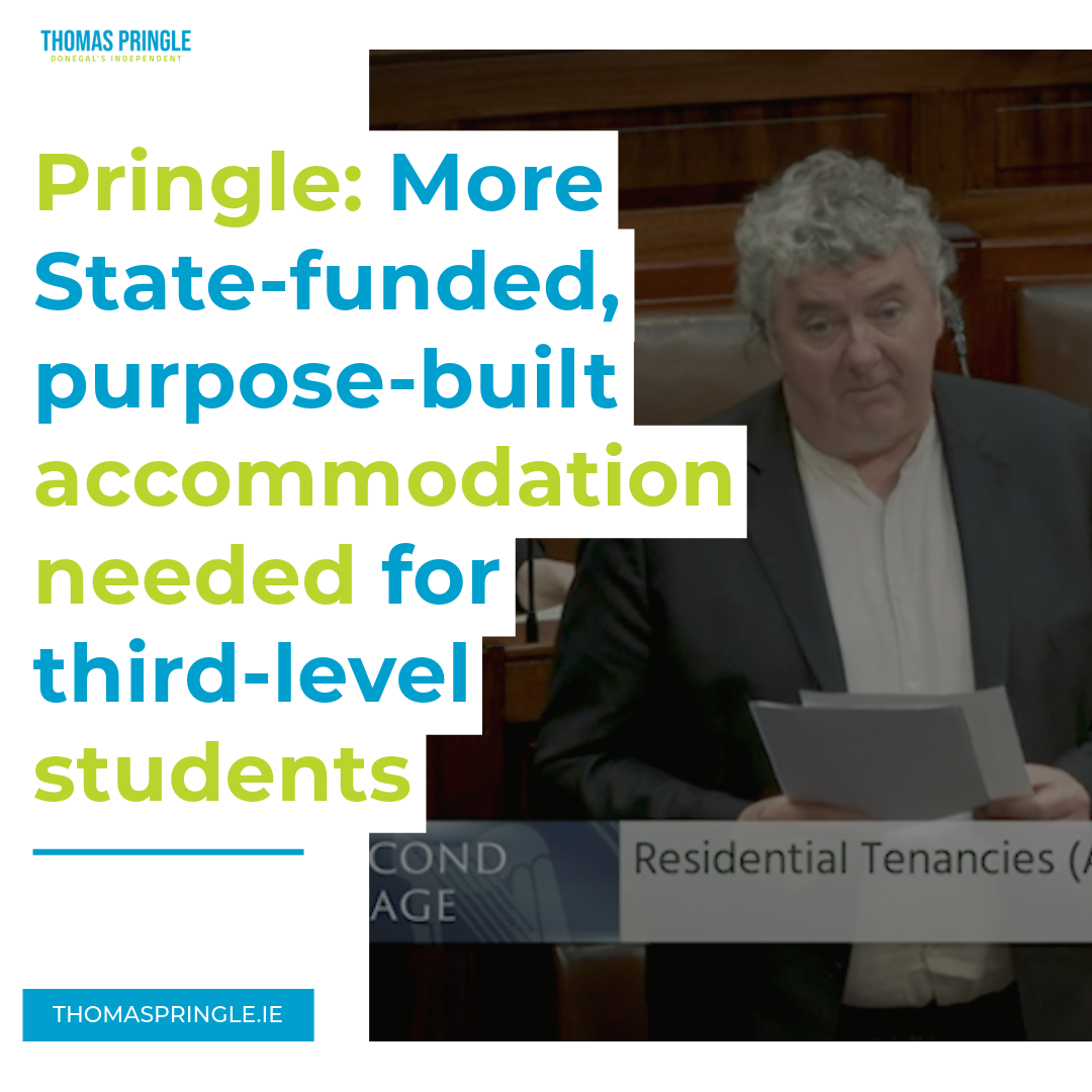 Pringle: More State-funded, purpose-built accommodation needed for third-level students