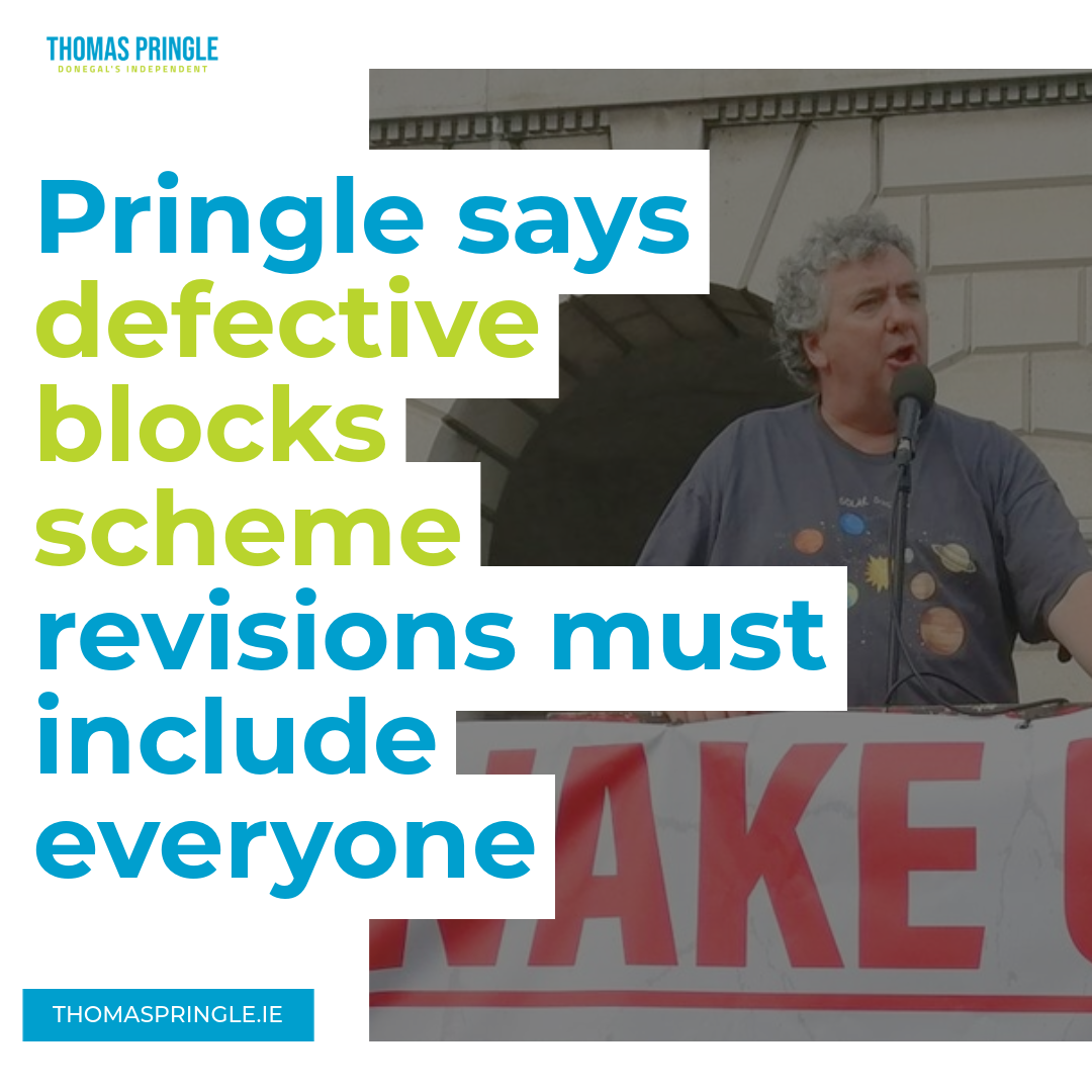 Pringle says defective blocks scheme revisions must include everyone