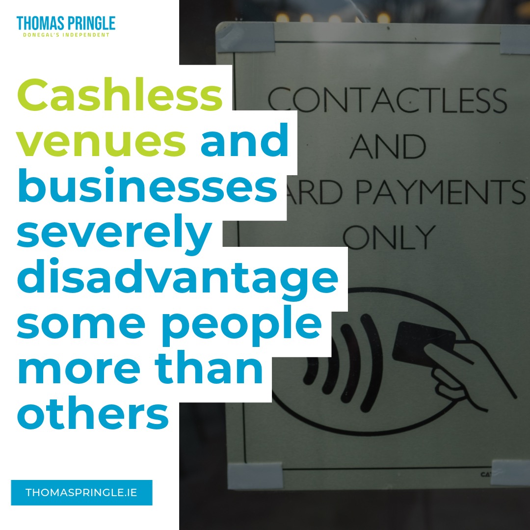 Thomas Pringle - Cashless venues and businesses severely disadvantage some people more than others