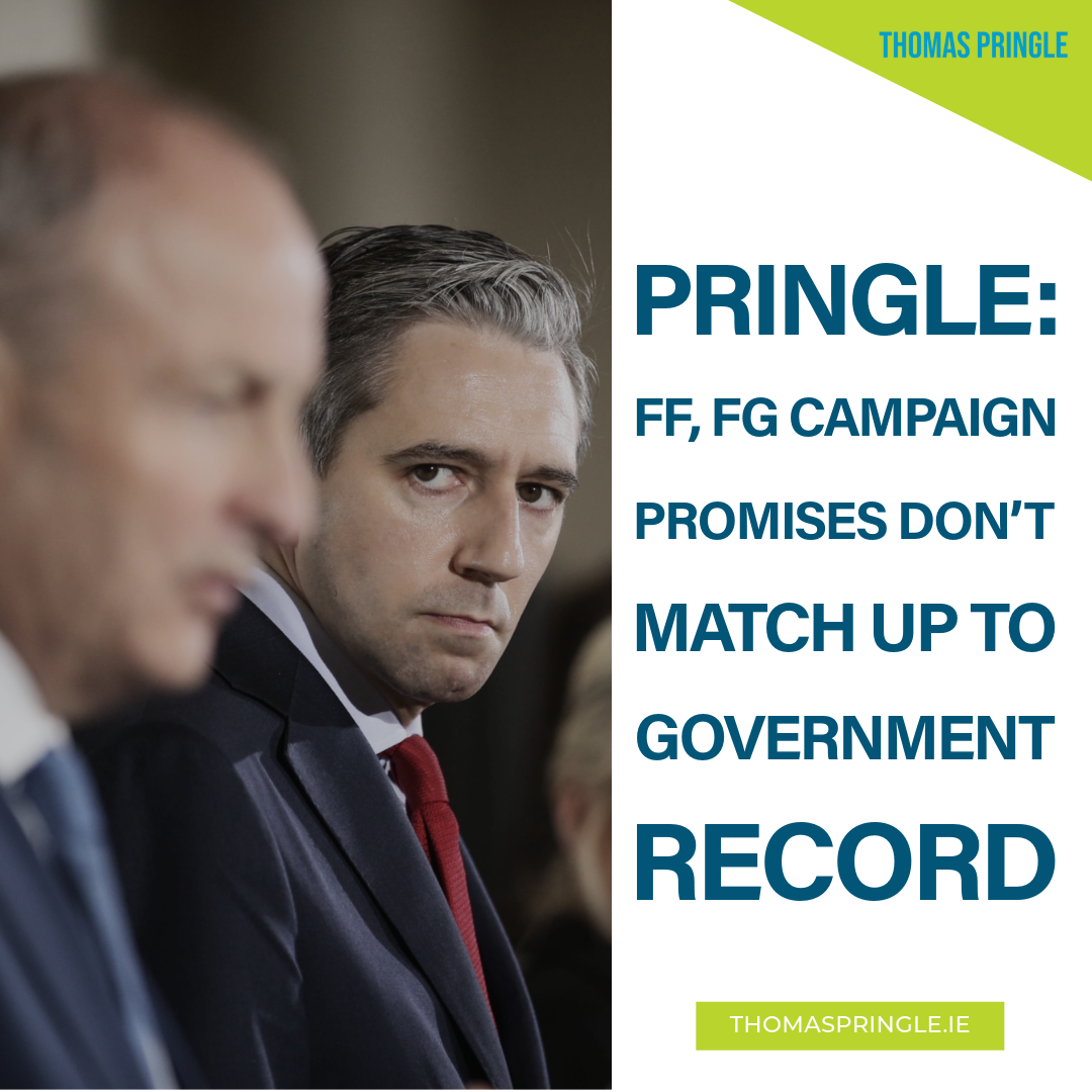 Thomas Pringle: Fianna Fáil and Fine Gael campaign promises don’t match up to government record- - #GE24 - GE24 GE2024 - Donegal - Ireland - Donegal General election - Election 2024